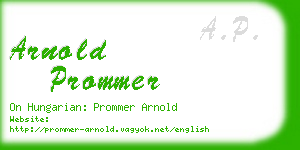 arnold prommer business card